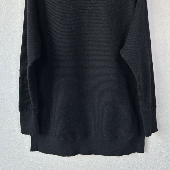 Allsaints women size L Rio Roll neck sweater wool cotton black dolman sleeve - Picture 9 of 11